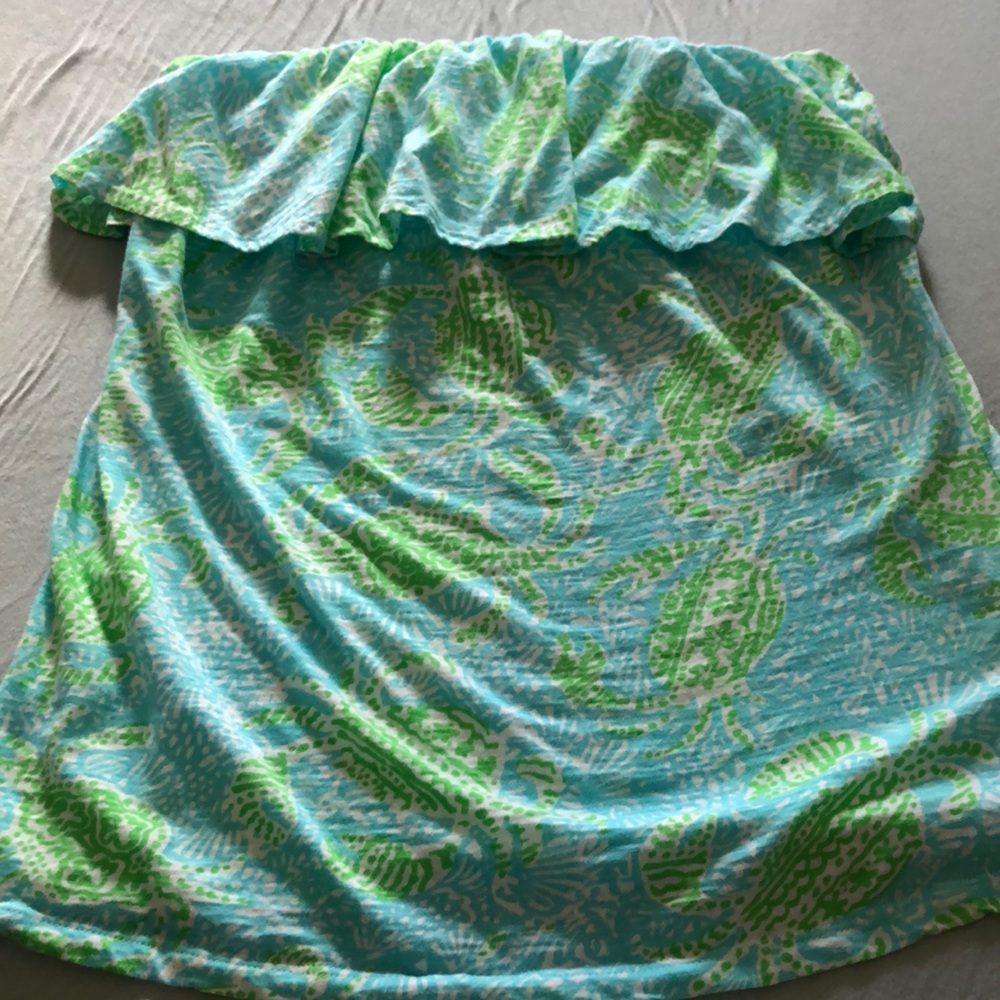 Ruffled strapless Lilly Pulitzer top